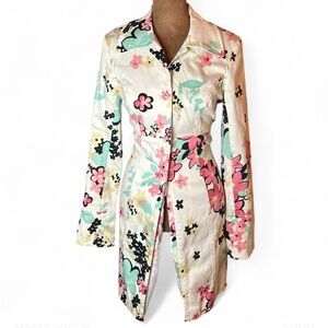 Elegant Floral Women's Coat 8P